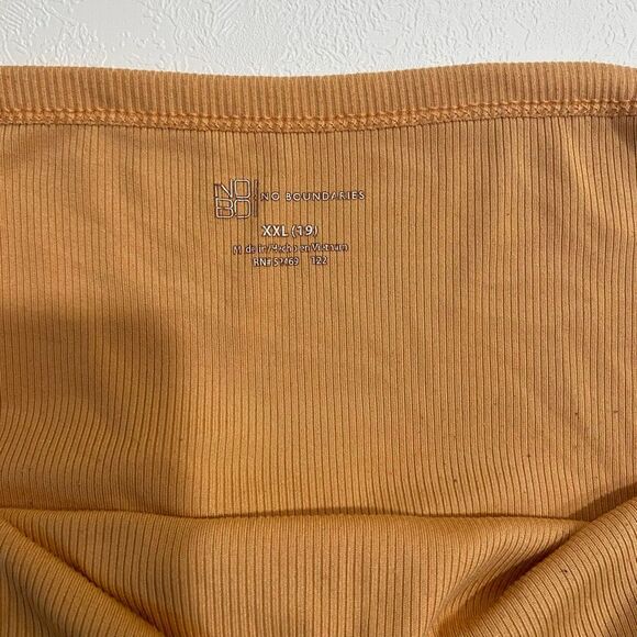 No Boundaries Ribbed Mustard Yellow Cami Tank Top XXL (19) - Picture 3 of 5